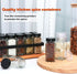 Maredash 24pcs with180 Spice Jars Labels,Glass Spice Jars, Seasoning Containers,Seasoning Organizer,Include black metal