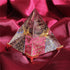 Waltz&F Crystal Sanskrit Pyramid with Pillars, Home Office Party Desk Decoration, 3.1'' Gold