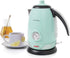Nostalgia Retro Electric Tea and Water Kettle, 1.7 Liters, Stainless Steel, Auto-Shut Off, Aqua