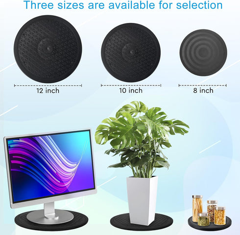 2 (10 Inch) (360 Pcs Lazy Susan Turntable Organizer, Eichzer Premium Heavy Duty Rotating Swivel Stand with Steel Ball