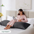 Love's Cabin Satin Body Pillowcase, Silky Cooling Long Pillow Cover with Envelope Closure, 20x54 inches, Black