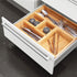 Fabsome Bamboo Bathroom Drawer Organizer, Set of 5 Small Wooden Containers for Makeup, Junk, Tea Storage