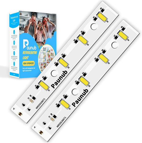 New Upgraded WR55X26671 LED Light Board for GE Freezer Refrigerators, Waterproof, 2 PCS, Year Warranty