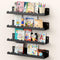 Nursery Book Shelves, 17 Inch Metal Floating Shelves for Wall 4 Pack,