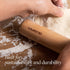 GOBAM Wood Rolling Pin - Medium Dough Roller for Pasta, Cookies, Pizza, 13 x 1.38 Inches