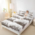 Set 3pcs 2 Manfei Train Kids Fitted Sheet Queen Size, Retro Steam Locomotive Train Bedding for Boys Girls Room Decor