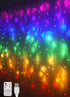 CoziTech Rainbow Fairy String Curtain Lights with Remote, Twinkle LED Ombre Light Curtain