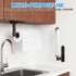 zaa Paper Towel Holder Under Cabinet - Self Adhesive or Drilling Paper Towel Holder Wall Mount, One Hand Tear Black