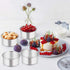 TeamFar 4 Inch Cake Pan, 4 Pcs Mini Cake Pan Round Tier Baking Tins Set, Stainless Steel, Healthy & Sturdy