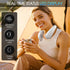 Neck Fan with Cooling Plate, 4400mAh Rechargeable Battery Operated, Cooling Neck Air Conditioner for Women and Men