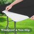 6 Pack 8 (Grey,30" 96") Picnic Table Cover Elastic Fitted Tablecloths for Foot Rectangle Tables Waterproof Stretch