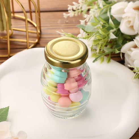 3.4 oz 12 Pack Baderke Mini Honey Jars Party Favors, Small Glass Honey Jar with Lids Empty Glass Jars for Baby Shower