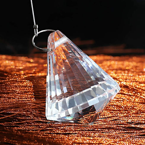 Decoration,Pack 12 H&D Clear Jewelry Crystals Pendants Chandelier Lamp Lighting Drops Prisms Hanging Glass Prisms Parts