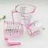 Plastic Measuring Cup Set, 3-piece Kitchen Cooking and Baking Liquid Measuring Cups with Handle and Triangle Mouth,