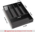 Silverware Drawer Organizer Cutlery Tray, Bamboo Black Small Kitchen Gadgets Holder for Flatware