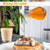 2Pcs 8oz Commercial (1, 2 pack) Syrup Dispenser Honey Pot Glass Honey Dispenser Jar, Maple Syrup Dispenser, Honey