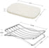 Stainless Steel Soap Dish - Self-draining Bar Soap Holder for Shower & Bathroom, Easy Cleaning Quick Dry with White