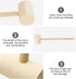 18 Pieces Mini Wooden Crab Lobster Mallets, Solid Hardwood Hammer for Seafood and Craft