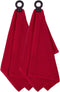 Ritz Premium Towel Hook and Hang, 2-Pack, 18" x 28", Durable Rubber Hook, Highly Absorbent Super Soft Cloths, Paprika