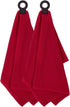 Ritz Premium Towel Hook and Hang, 2-Pack, 18" x 28", Durable Rubber Hook, Highly Absorbent Super Soft Cloths, Paprika