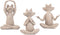Suoedd Sandstone Frog Figurines Yoga Decor Set of 3 Frog Yoga Statues