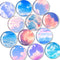 Qualsen 12Pcs Cute Glass Fridge Magnets, Strong Magnets for Kids, Office, Kitchen, Dishwasher (Sky)
