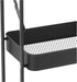 Urban Lifestyle WK640925 3 Tier Foldable Metal Rolling Storage Utility Cart, No Tools Assembly, Black