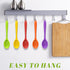 HANSGO 5PCS Small Silicone Spoons, 8 Inch Nonstick Heat Resistant Kitchen Spoons for Cooking, Baking, Stirring