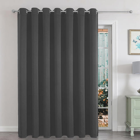 Joydeco Blackout Curtains for Sliding Glass Doors, Extra Wide 100 x 96 inches, Room Divider Curtains for Patio Living