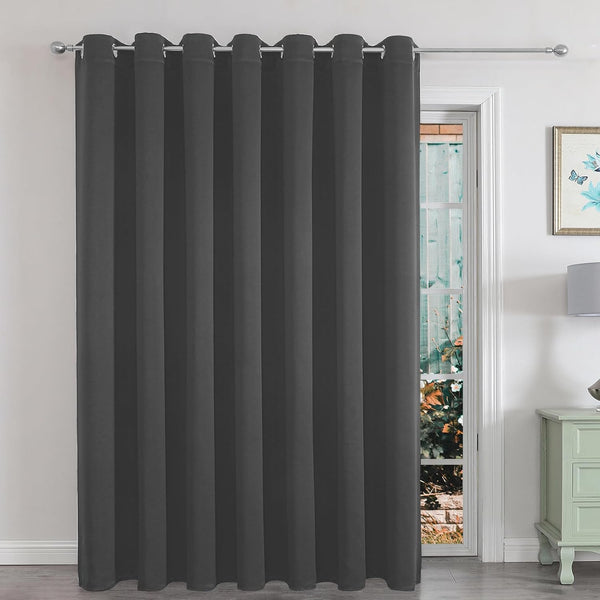 Joydeco Blackout Curtains for Sliding Glass Doors, Extra Wide 100 x 96 inches, Room Divider Curtains for Patio Living