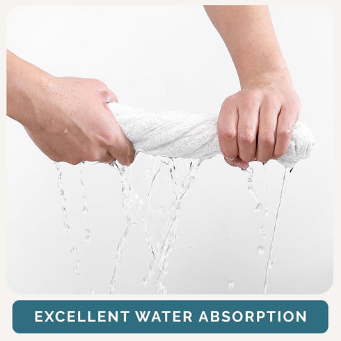 24 Pack 13x13 inches 100% Set Casa Platino White Washcloths - - Cotton - Premium Quality Wash Cloths for Bathroom