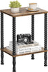 Side Table, Small End Table, 2-Tier Nightstand with Storage Shelves, Coffee Table