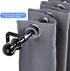 Curtain Rod, 48" - 84" Adjustable Black Curtain Rods for Windows, 1" Diameter with Brackets