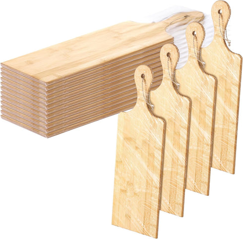 Patelai 12 Packs Wooden Cutting Board Set with Handles Large Kitchen Serving