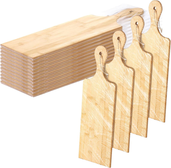 Patelai 12 Packs Wooden Cutting Board Set with Handles Large Kitchen Serving