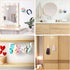 Cunhill Waterproof Wall Hair Accessories Organizer with Adhesive Scrunchie Holder, Simple Style, White Hairband Hooks