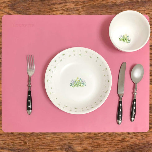 Silicone Baking Mat for Dough Rolling, Large Nonstick Heat Resistant Pastry Mat, Countertop Protector, Pink Dining