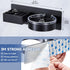 Wall Mounted Black Hair Straightener Holder, Stainless Steel Blow Dryer Organizer for Bathroom & Salon
