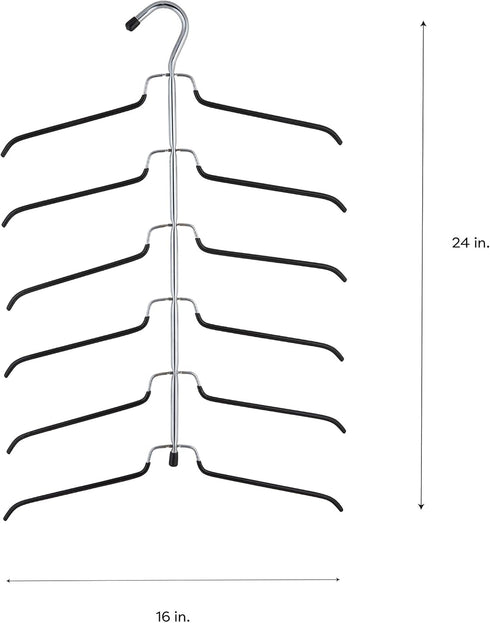 Organize It All 6 Tier Blouse Tree Hanger in Chrome