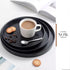 River (8.2inch, Round Wood Serving Tray, Solid Wooden Decorative Tray Non-Slip Tea Coffee Table Tray Snack Plate Food