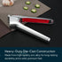 KITCHENDAO Heavy-Duty Garlic Press with Built-in Scraper & Cleaning Pusher, No Peeling Garlic Crusher with Large