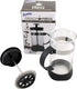 Dependable Industries Essentials 12 Ounce Glass French Press Coffee & Tea Brewer - Single Cup, 3 Cup Espresso, Compact