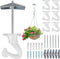Aidoclip 6 pcs Ceiling Hooks for Hanging Plants,Hanging Hanging Lights Metal Small Hooks,Indoor