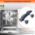 WD28X27241 Dishwasher Lower Rack Carrier and Roller Kit for GE, 2Pcs, Fits WD12X10438, WD12X10439, WD12X10446