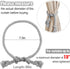 4 Pcs Hand Woven Curtain Tiebacks, No Drilling Boho Rope Holdbacks for Light Color Curtains, Grey