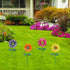 YEAHOME 4 Pack Garden Decor, 20'' Flower Garden Stakes, Metal Flowers for Outdoor Lawn