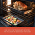 Chef Pomodoro Small Nonstick Carbon Steel Roasting Pan with Rack, Grey (Mini) for Countertop Oven Baking