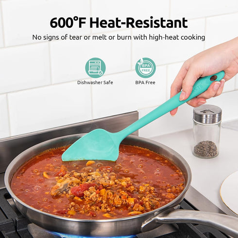 U-Taste Silicone Baking Spatula Set, 600ºF High Heat Resistant Food Grade Flexible Rubber Kitchen Cooking Utensils