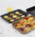 Cookie Baking Sheet, 9.5 Inch x 7 Inch Square Iron Plate with Nonstick Coating for Baking Various Foods