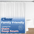 downluxe Waterproof Clear Shower Curtain Liner, PEVA Lightweight Plastic with 3 Magnets, 72" x 72", Clear